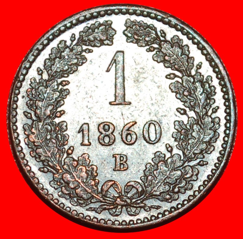  * SLOVAKIA (1858-1881): AUSTRIA★1 KREUTZER 1860B! FRANZ JOSEPH I (1848-1916)★LOW START ★ NO RESERVE!   