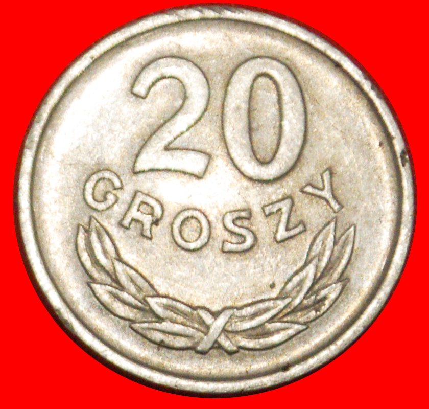 Ⰶ SOZIALISTISCHE STERNE AUF ADLER (1957-1985): POLEN ★ 20 GROSHEN 1967! TYP I!★OHNE VORBEHALT!