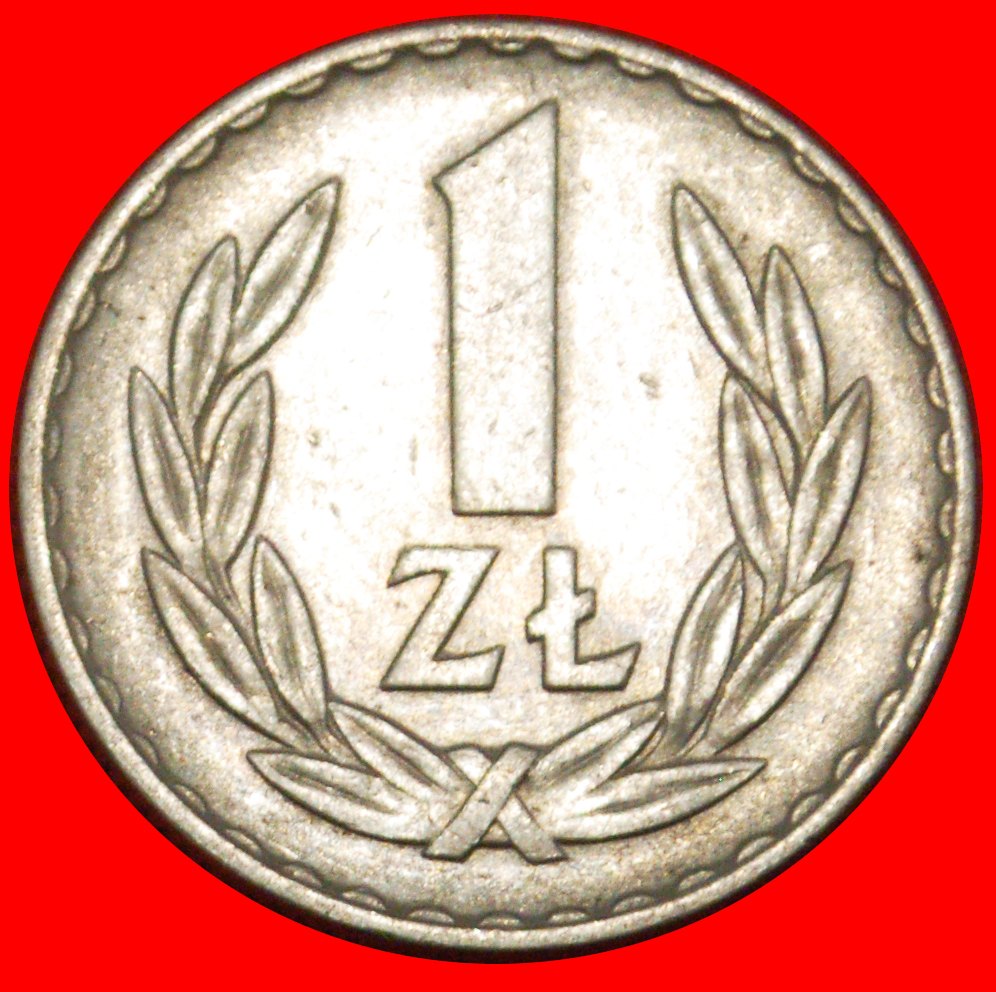 * SOCIALIST STARS ON EAGLE (1957-1985):POLAND★1 ZLOTY 1969 UNCOMMON★DIES 1+A★LOW START ★ NO RESERVE!   