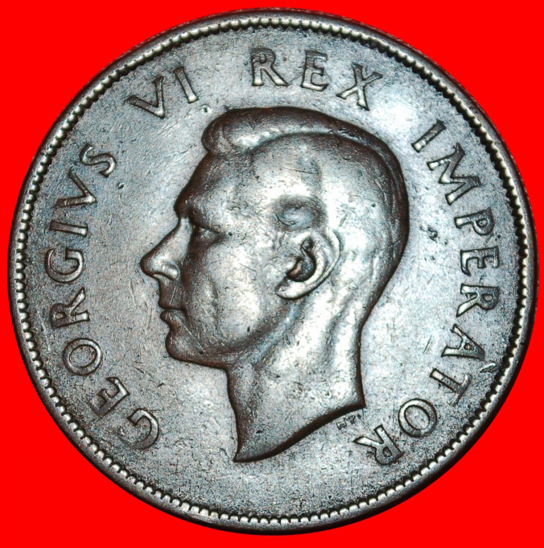  Ⰶ SCHIFF (1937-1947): SÜDAFRIKA ★ 1 PENNY 1938! GEORG VI. (1937-1952)  ★OHNE VORBEHALT!   