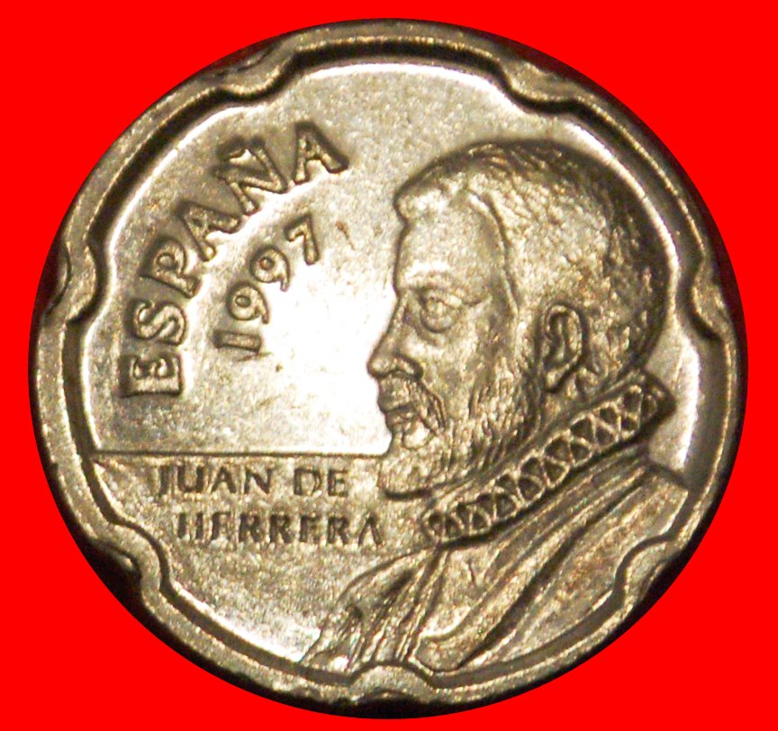 Ⰶ HERRERA 1530-1597:SPAIN★50 PESETAS 1997 CATHEDRAL! JUAN CARLOS I 1975-2014★LOW START ★ NO RESERVE!
