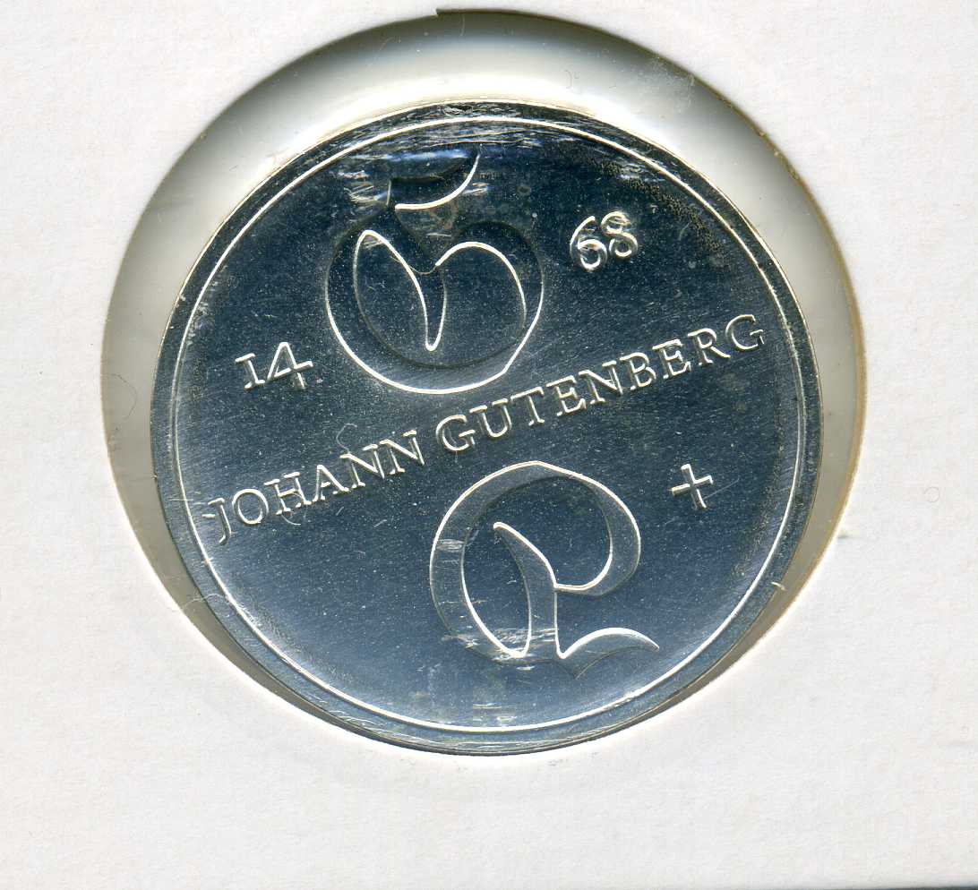  10 Mark 1968 Gutenberg stempelglanz   