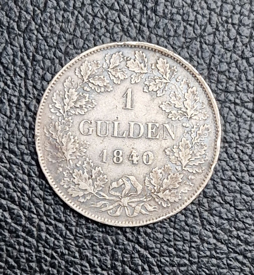  1 Gulden 1840 Sachsen Meiningen Bernhard Erich Freund 1803-1866 AKS 187 XXL Bilder   