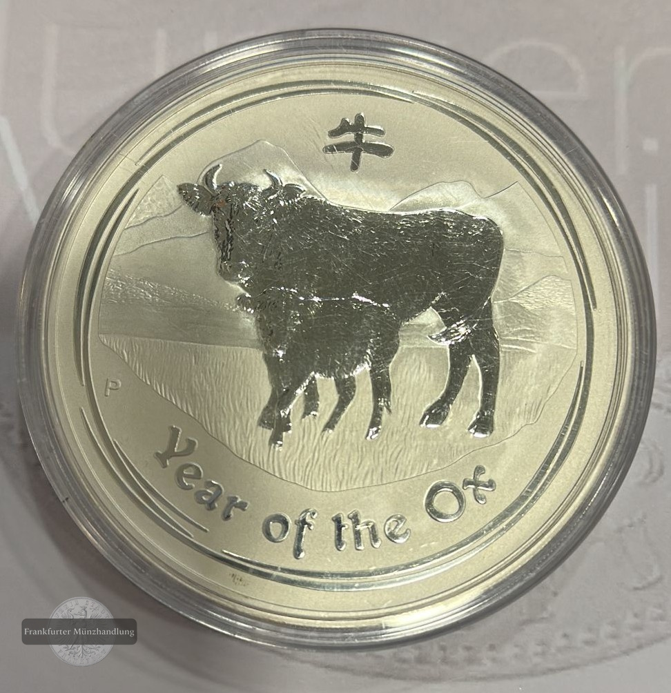  Australien  10 Dollar 2009  Lunar II Ochse   FM-Frankfurt  Feinsilber: 311g   