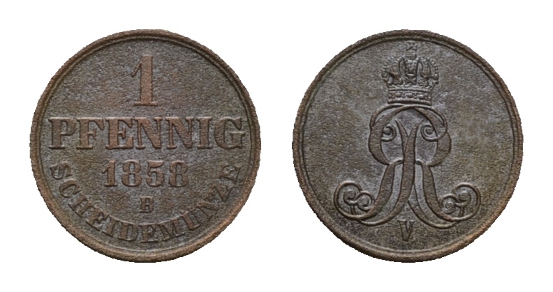  Altdeutschland; Kleinmünze 1858   