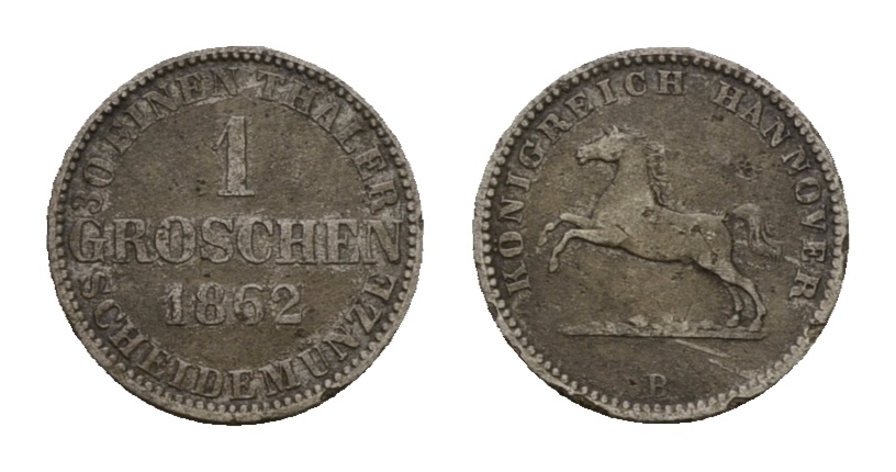  Altdeutschland; Kleinmünze 1862   