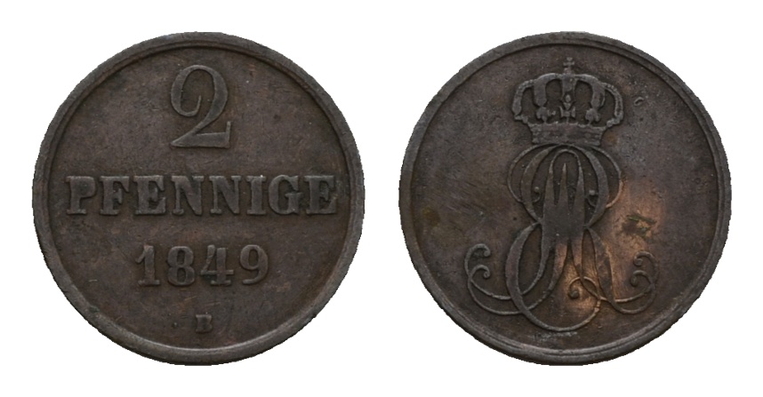  Altdeutschland; Kleinmünze 1849   