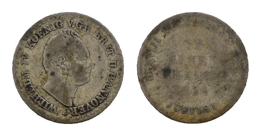  Altdeutschland; Kleinmünze 1834   