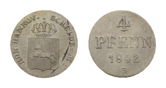  Altdeutschland; Kleinmünze 1842   