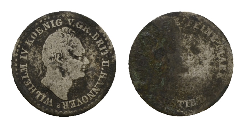  Altdeutschland; Kleinmünze 1835   