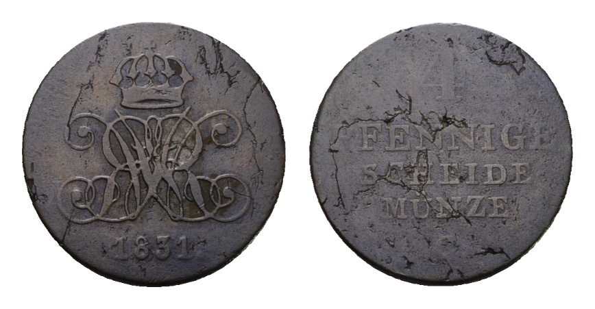  Altdeutschland; Kleinmünze 1831   