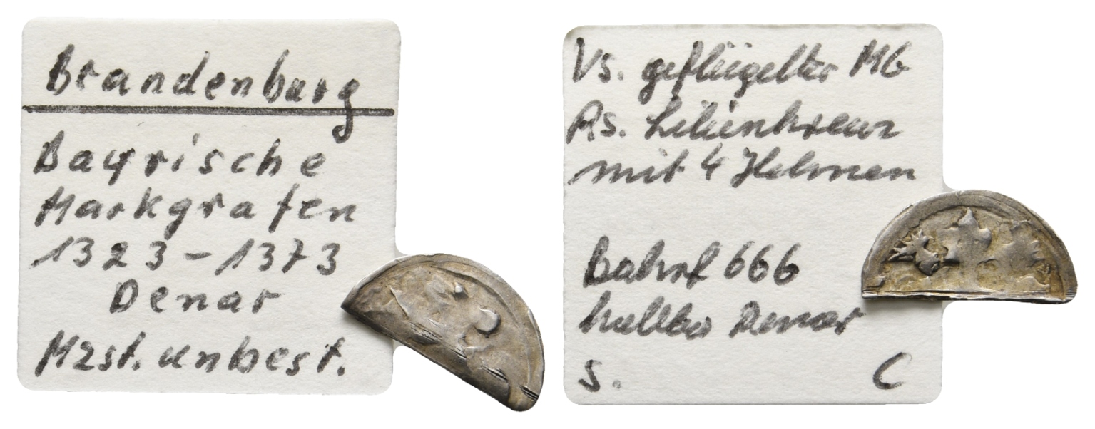  Mittelalter; Brandenburg; Pfennig; 0,34 g   