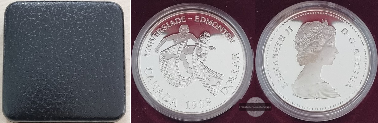  Kanada  1 Dollar 1983 Edmonton University Games FM-Frankfurt  Feinsilber: 11,66g   