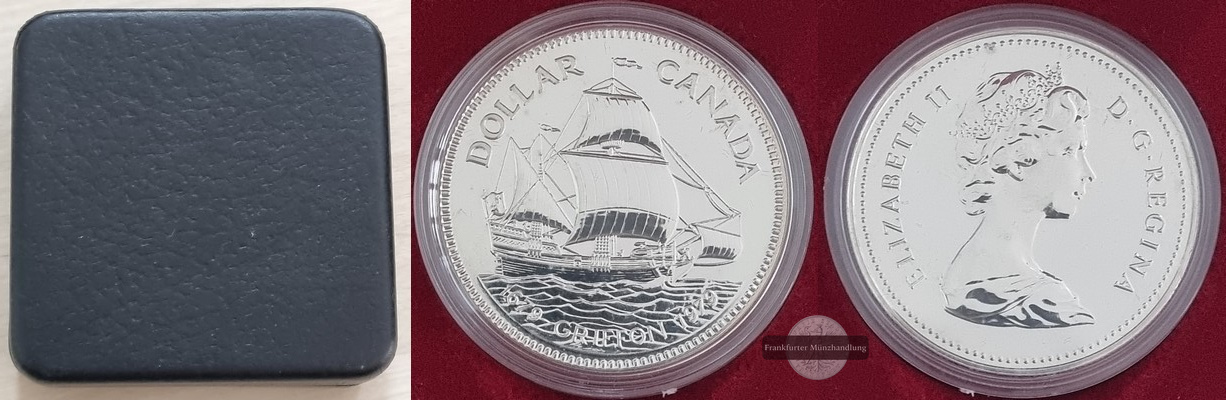  Kanada  1 Dollar 1979 FM-Frankfurt Feingewicht: 11,66g Silber PP   
