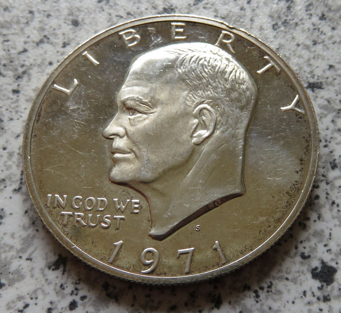  USA Eisenhower Dollar 1971 S, proof, Silber   