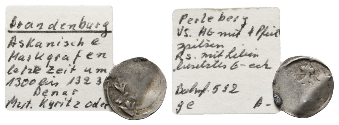  Mittelalter; Brandenburg; Pfennig; 0,66 g   