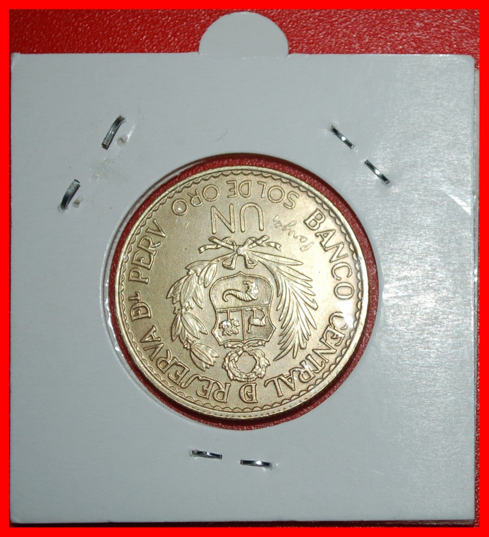  * COLUMNS: PERU ★ 1 SOL DE ORO 1565-1965 UNC! IN HOLDER!★LOW START ★ NO RESERVE!   