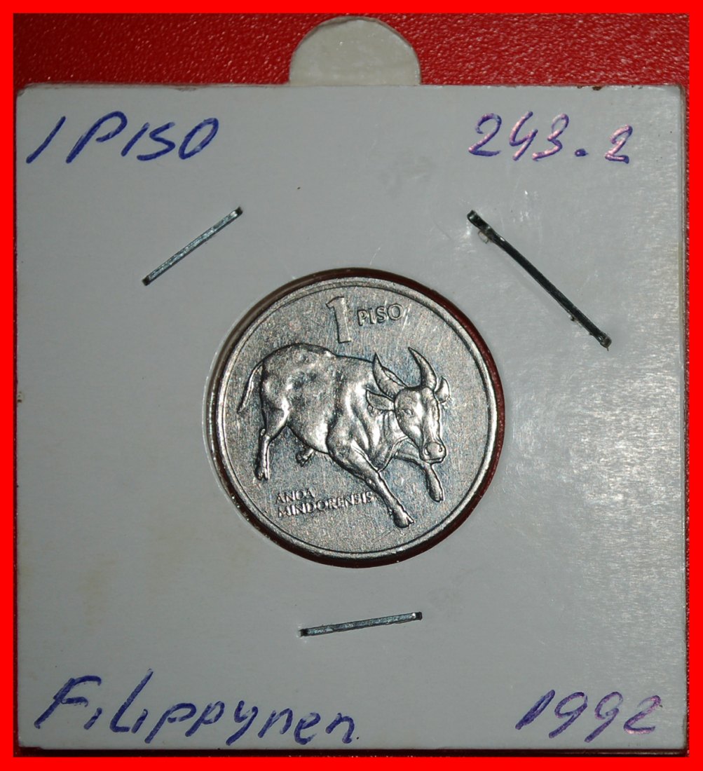 * STIER (1991-1994): PHILIPPINEN ★ 1 PISO 1992 uSTG STEMPELGLANZ! IN PACKUNG!★OHNE VORBEHALT!