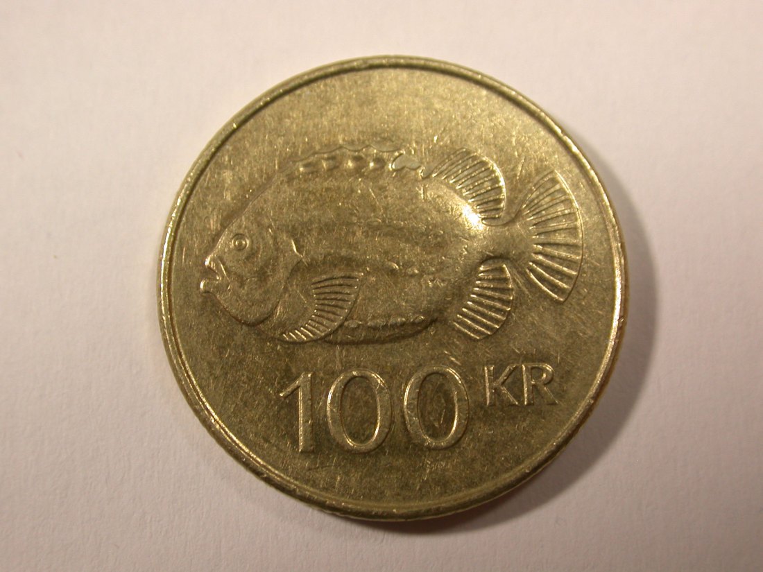 H16 Island 100 Kronur 2007 in ss+ R Originalbilder