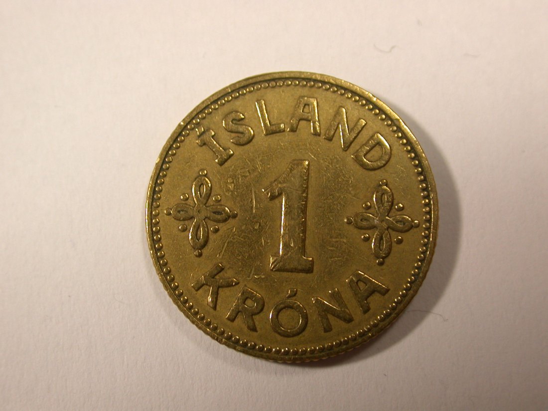  H16 Island   1 Krona 1940 in ss     Originalbilder   