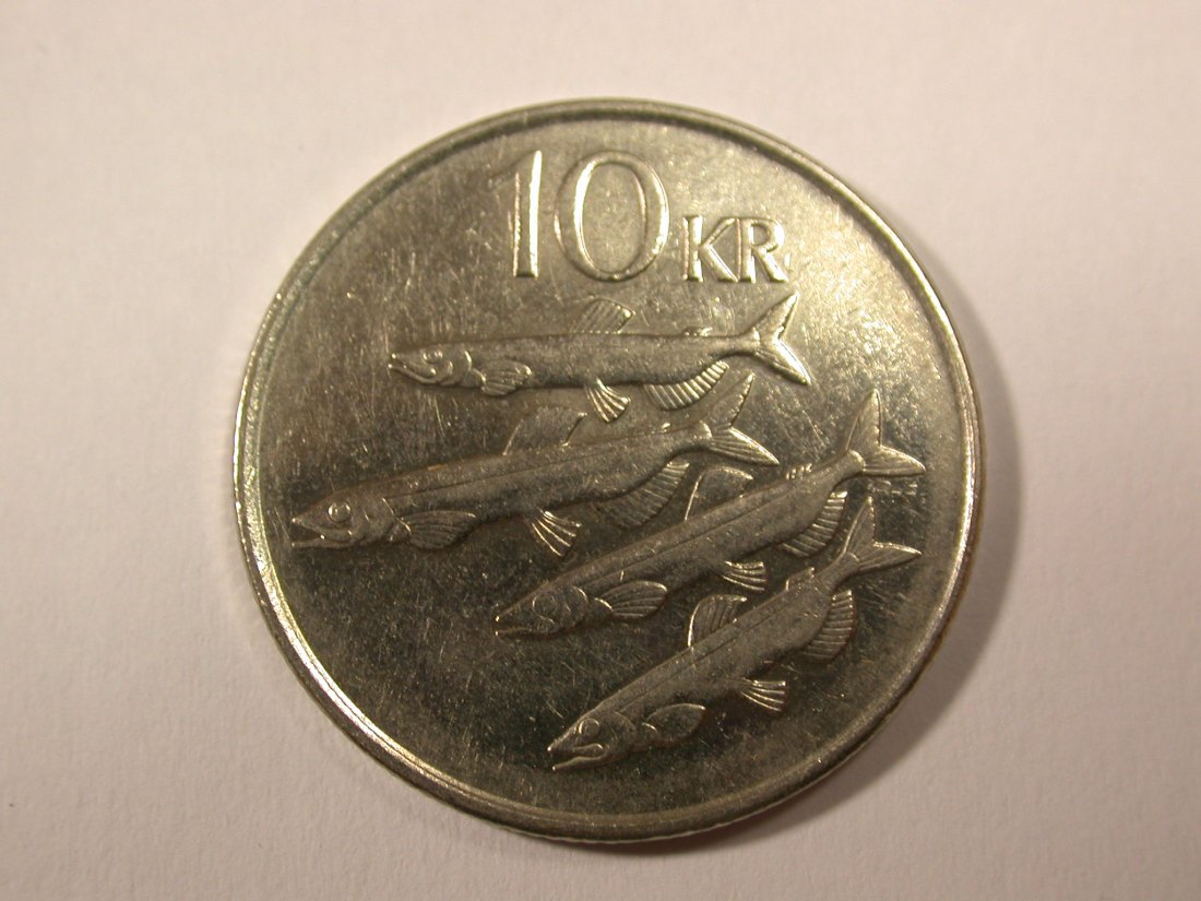 H16 Island 10 Kronur 1996 in f. vz Originalbilder