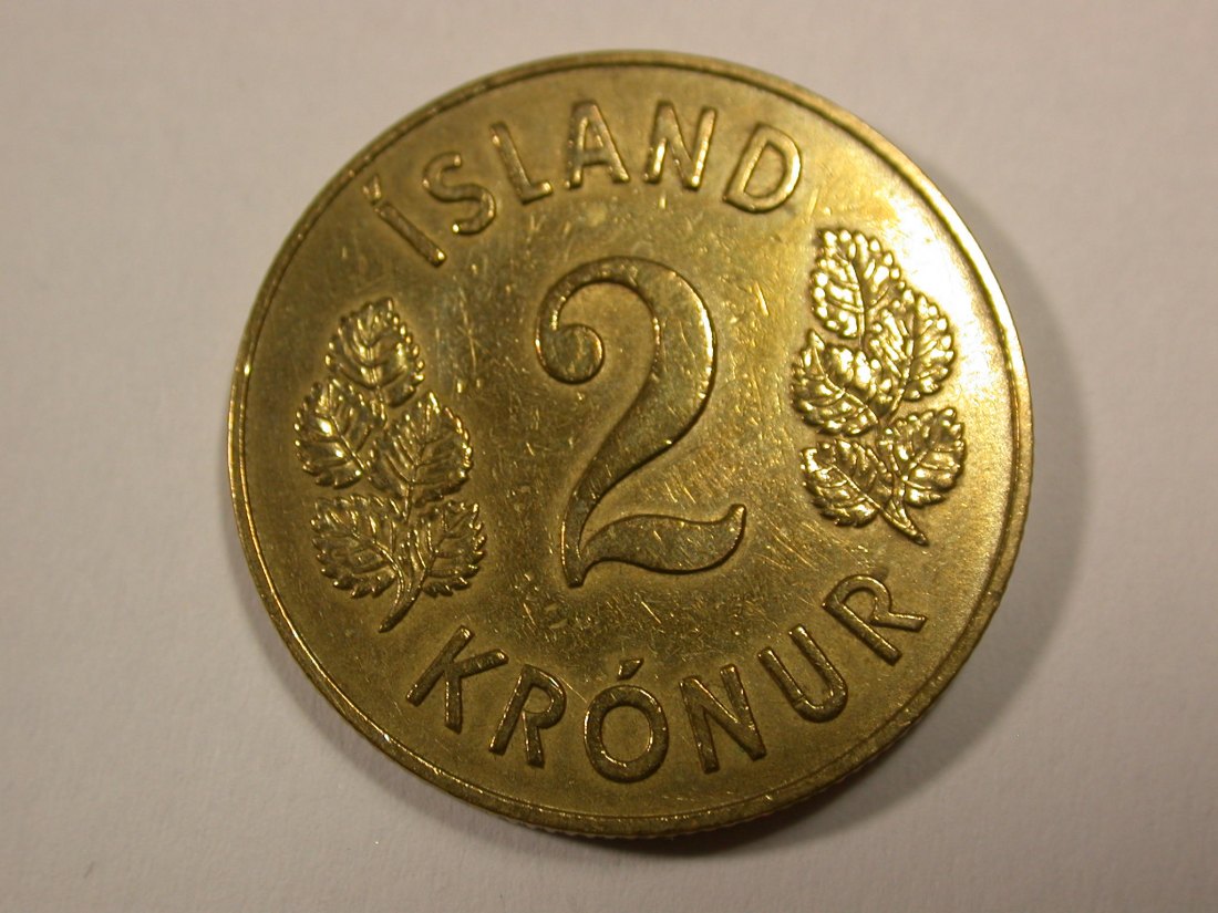  H16 Island   2 Kronur 1946 in ss+   Originalbilder   