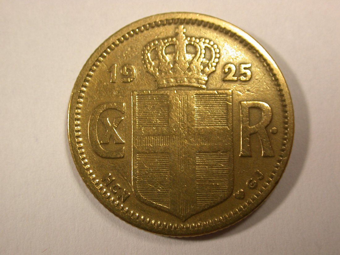  H16 Island   1 Krona 1925 in f.ss  Originalbilder   