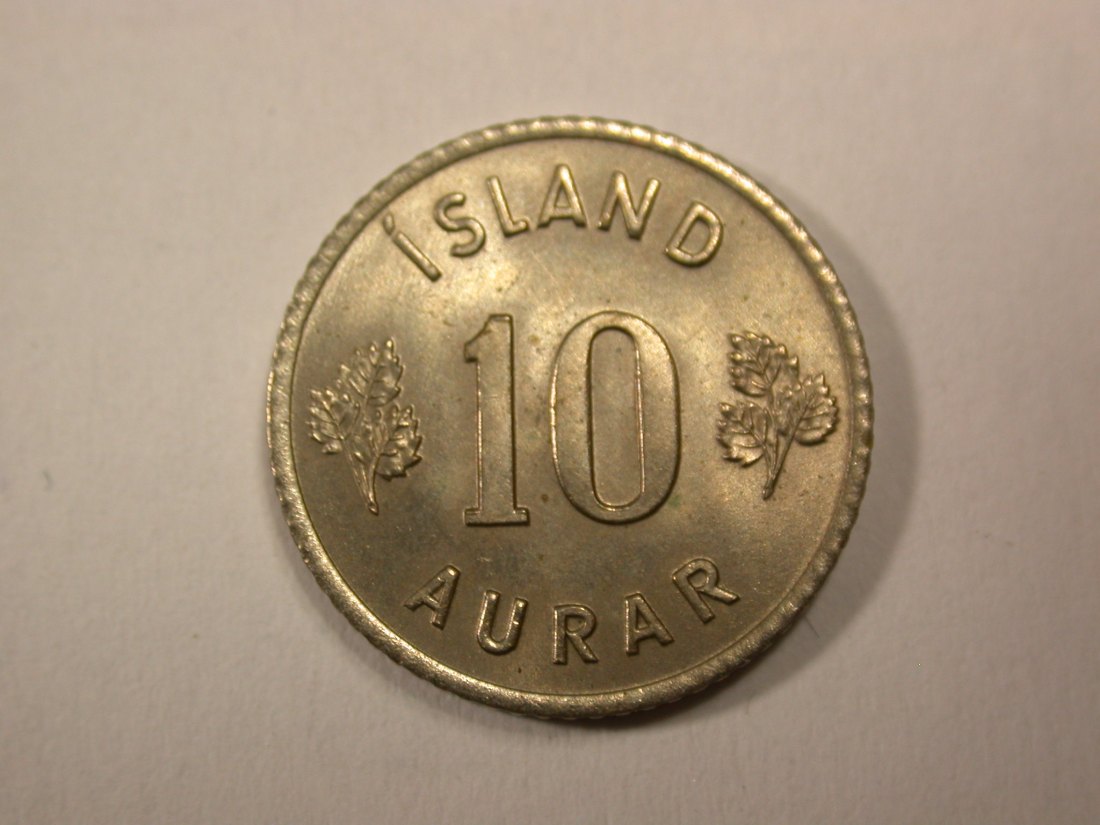  H16 Island   10 Aurar 1963 in f.ST  Originalbilder   