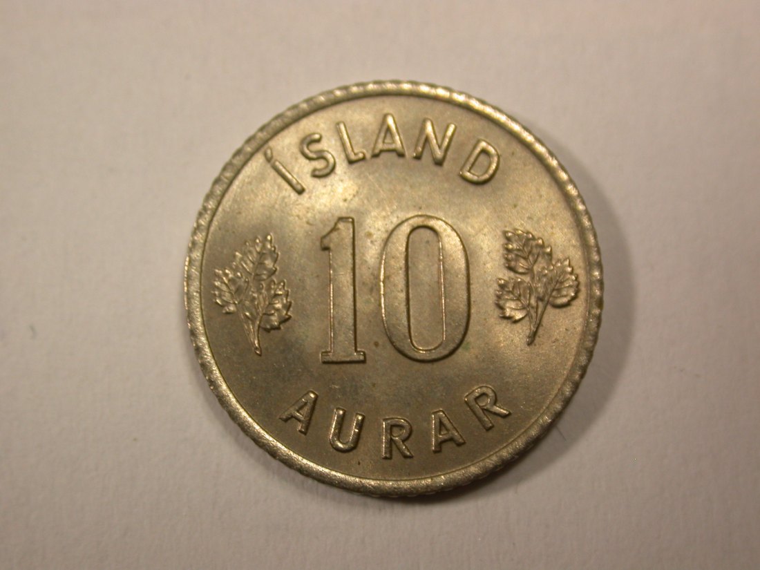 H16 Island 10 Aurar 1963 in f.ST Originalbilder
