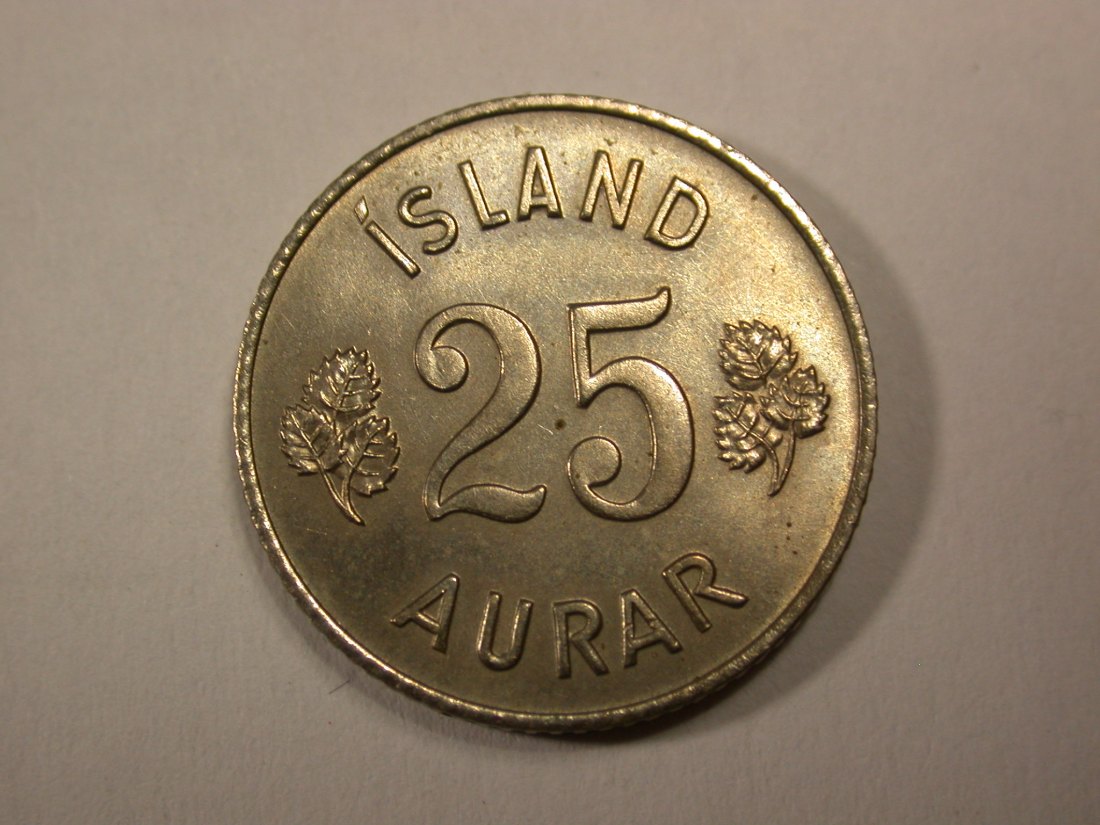 H16 Island 25 Aurar 1963 in f.St/ST Originalbilder