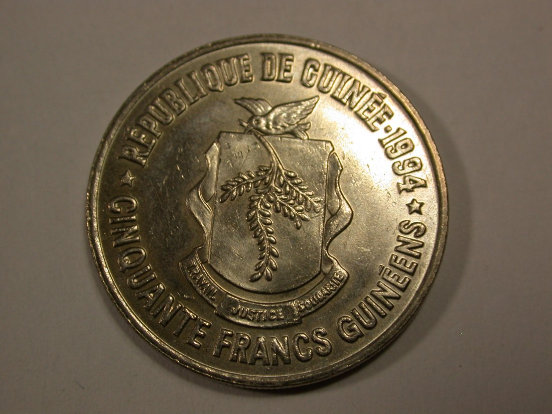  H16 Guinea  50 Francs 1994 in f.st  R !   Originalbilder   