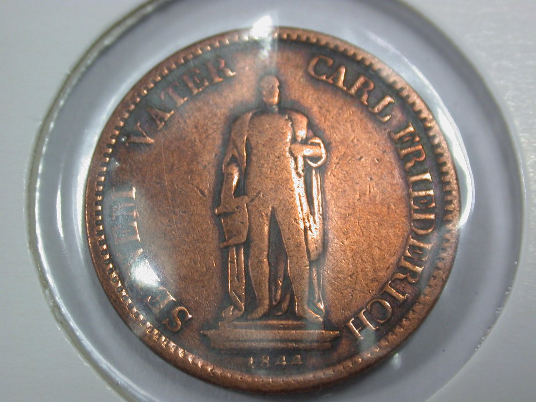 H16 Baden Gedenkkreuzer 1844 f.ss Originalbilder