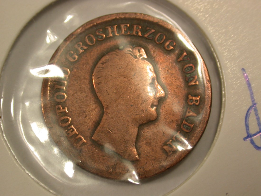  H16  Baden  Kreuzer 1834 in f.s   Originalbilder   