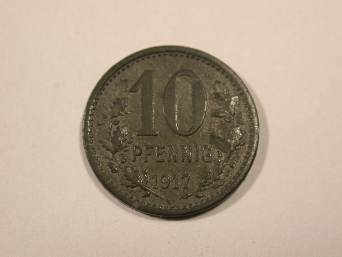  H17  Notgeld  Unna  10 Pfennig 1917 in ss-vz  R  Originalbilder   