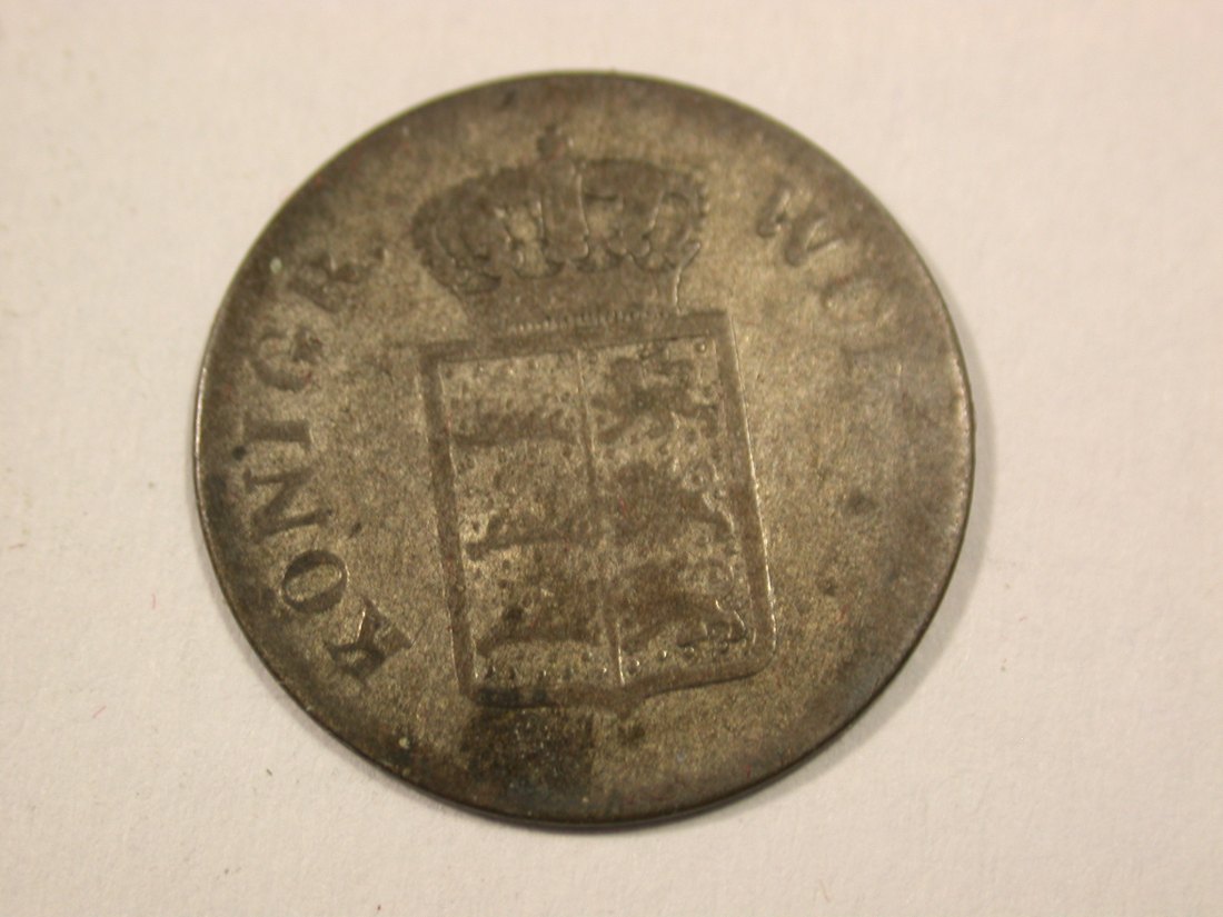  H17  Württemberg  3 Kreuzer 1842 in s-ss   Originalbilder   