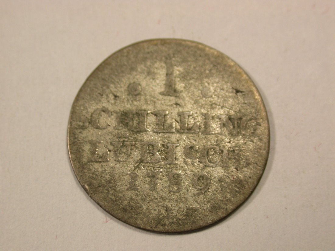 H17 Lübeck 1 Schilling 1789 in f.ss Originalbilder