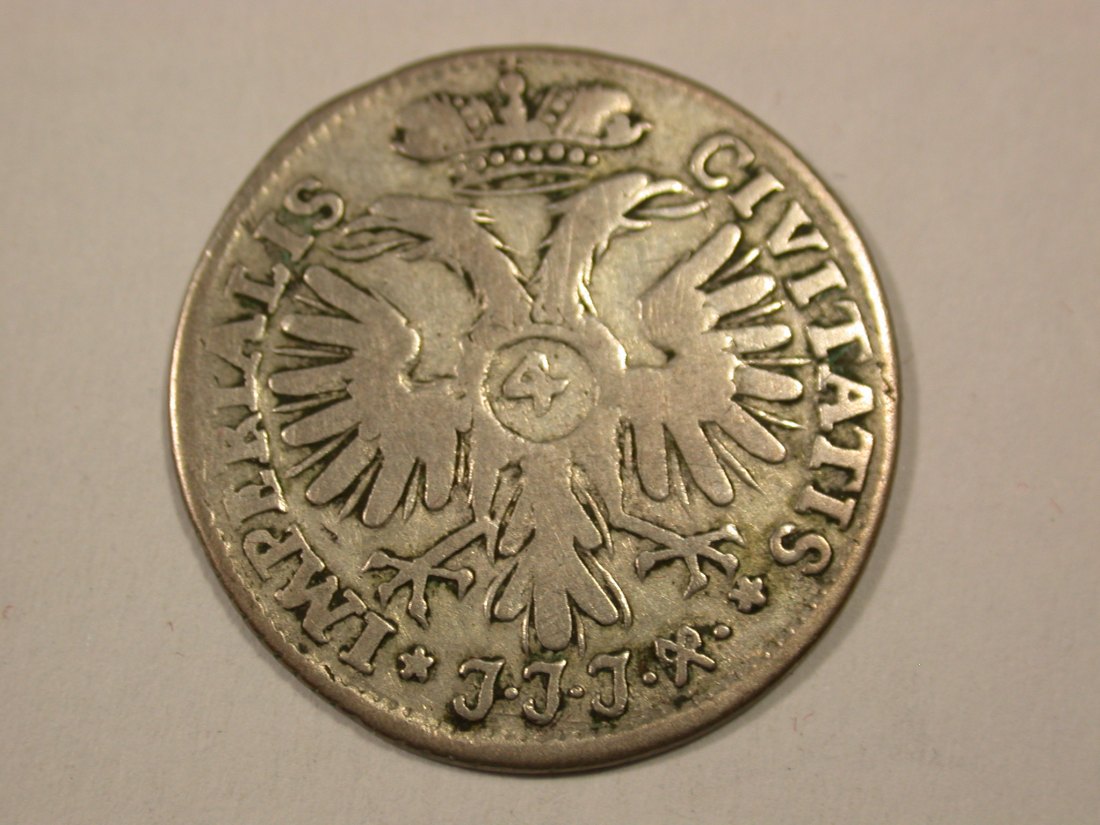  H17  Lübeck  4 Schilling 1728 in s-ss   Originalbilder   