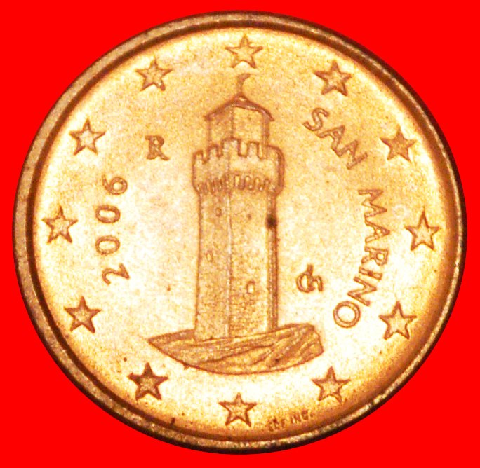  * ITALIEN (2002-2016): SAN MARINO★1 EUROCENT 2006R UNVERÖFFENTLICHT STG STEMPELGLANZ★OHNE VORBEHALT!   