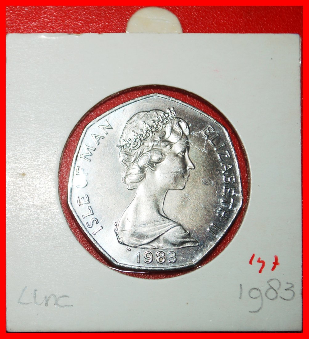  * GROSSBRITANNIEN:INSEL MAN★50 PENCE 1983AB MOTORRAD SELTEN! ELISABETH II. 1953-2022★OHNE VORBEHALT!   