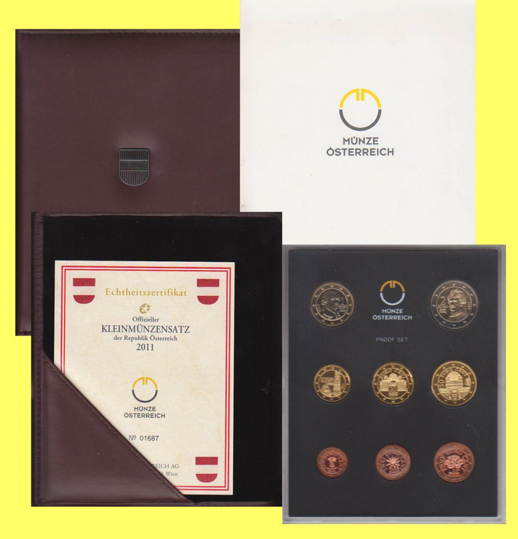  Offiz. Euro-KMS Österreich 2011 *PP* nur 15.000 Stück!   