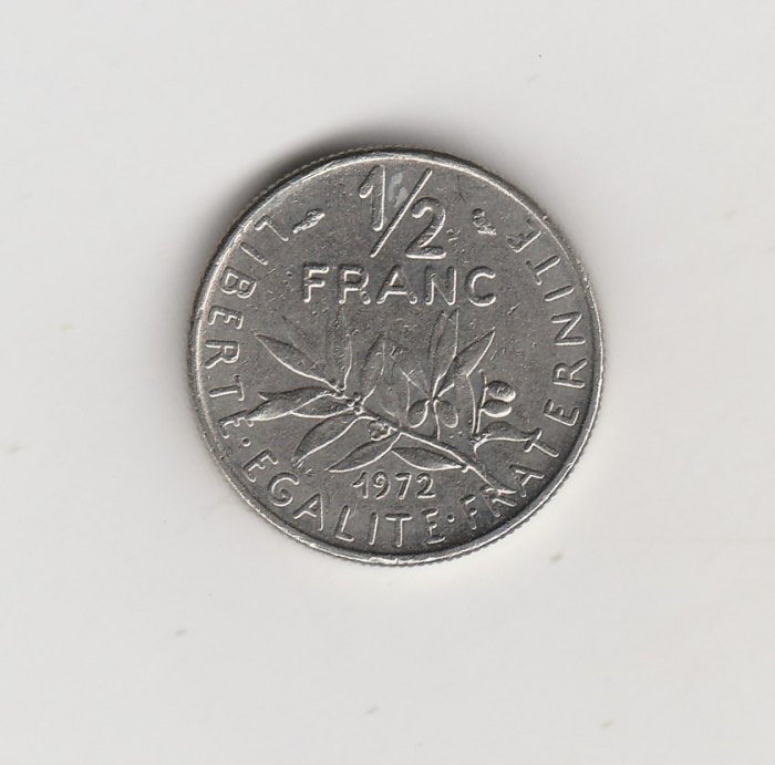  Frankreich 1/2 Franc 1972  (M794)   
