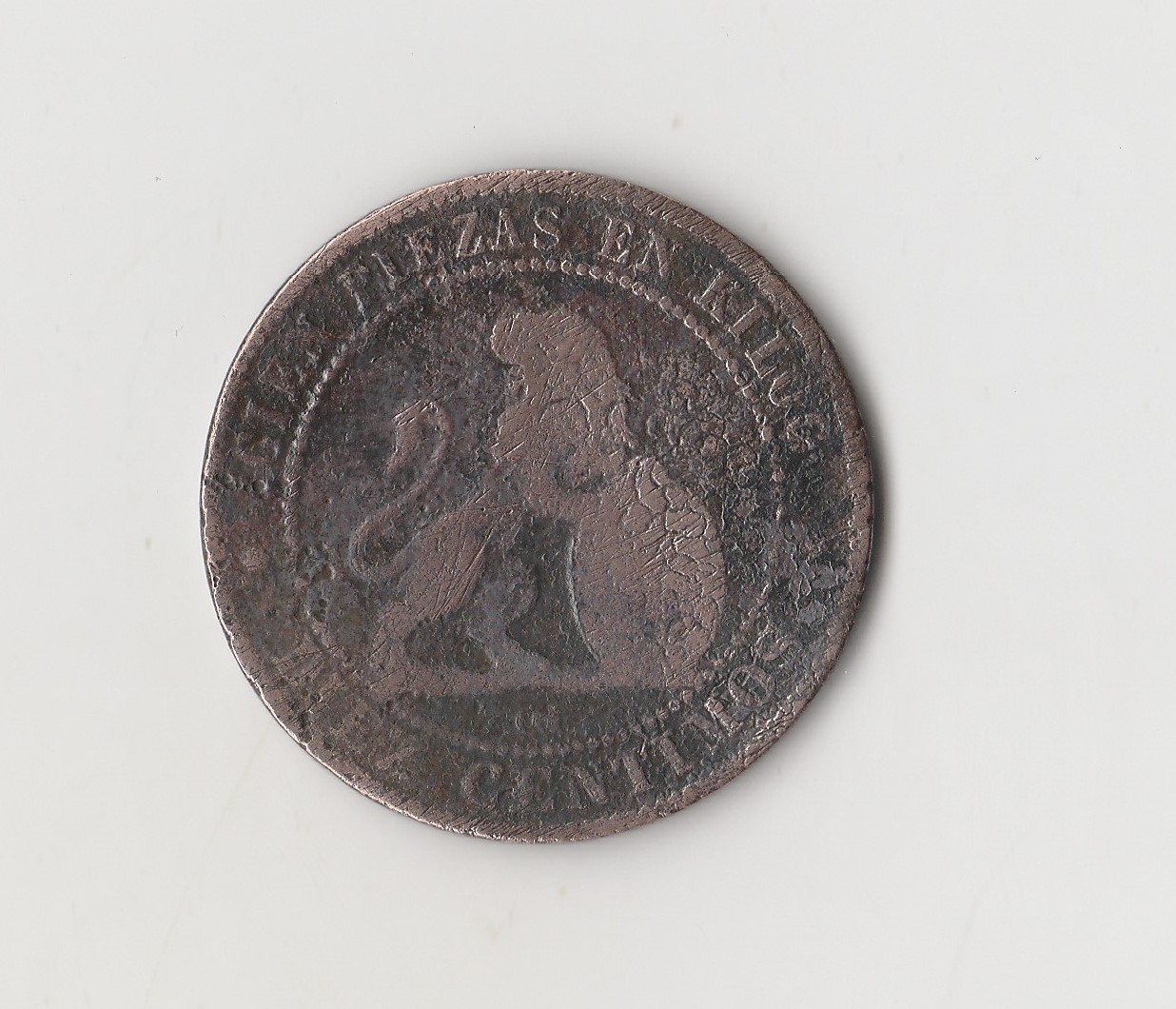  1870 Spain Diez Gramos Centimos Cien Piezas En Kilog.(M804)   