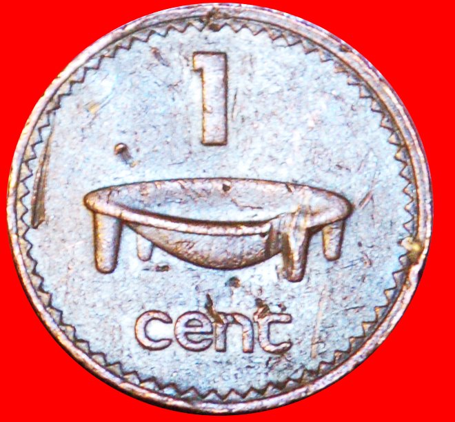  * AUSTRALIEN (1969-1985): FIJI ★ 1 CENT 1976 SCHÜSSEL! ELISABETH II. (1953-2022) ★OHNE VORBEHALT!   