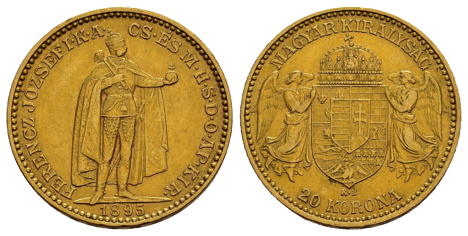 PEUS 1167 Ungarn 6,10 g Feingold. Franz Joseph I. (1848 - 1916) 20 Kronen GOLD 1895 KB Sehr schön