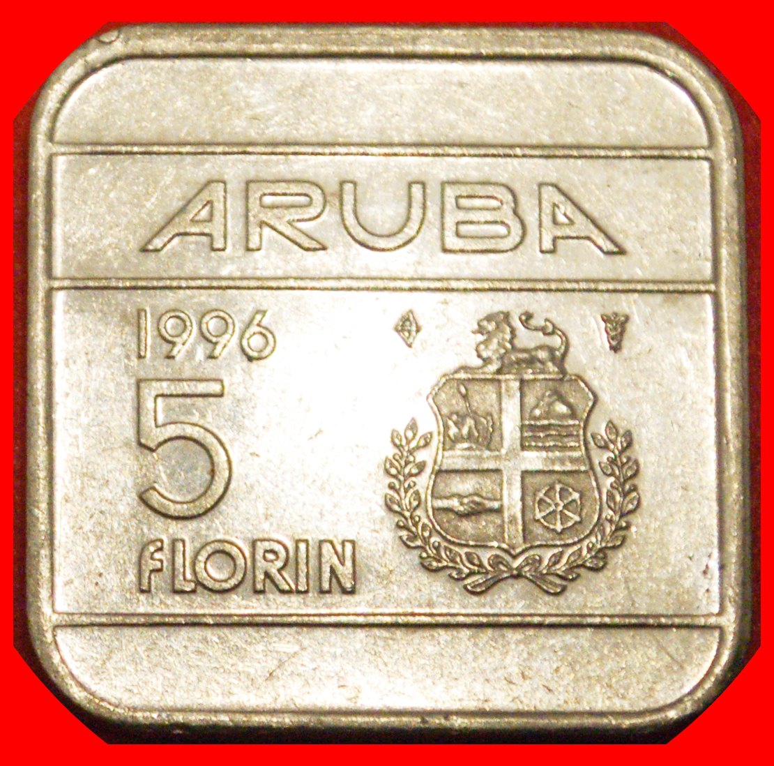  * NIEDERLANDE (1995-2005): ARUBA ★ 5 FLORIN 1996! BEATRIX (1980-2013)! OHNE VORBEHALT!   