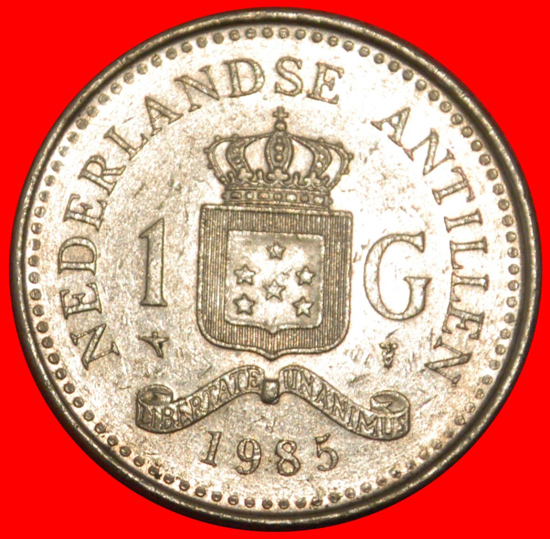  * BEATRIX (1980-2013): NETHERLANDS ANTILLES WITH ARUBA ★ 1 GULDEN 1985★LOW START★ NO RESERVE!   