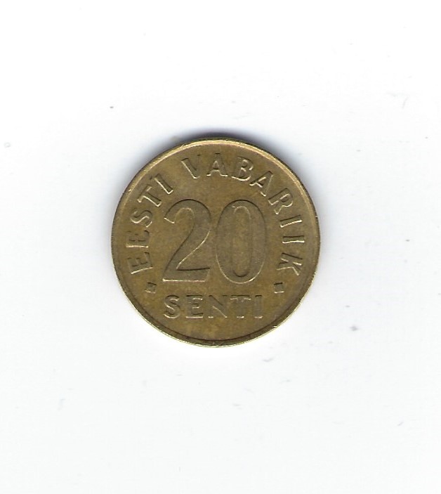  Estland 20 Senti 1996   