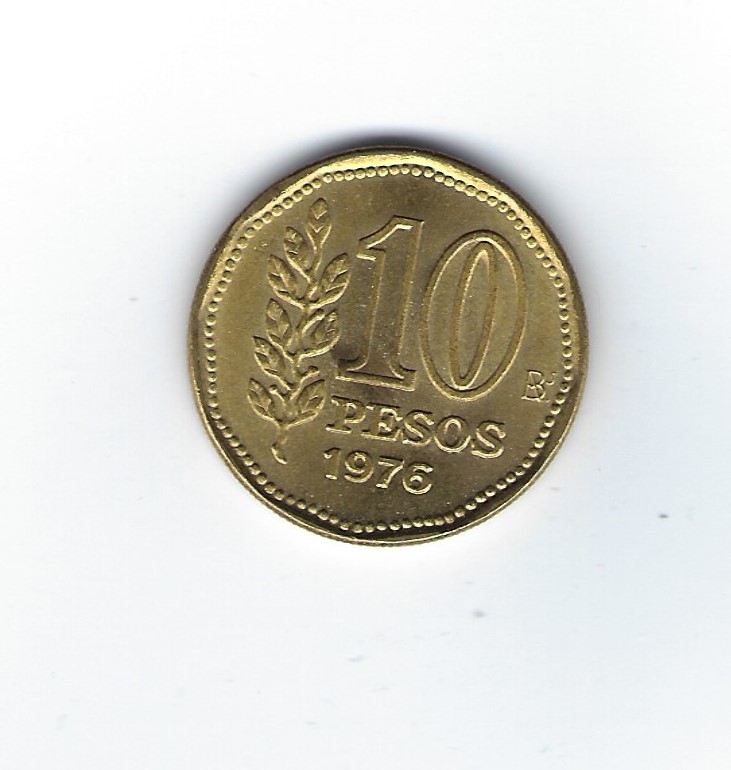  Argentinien 10 Pesos 1976   