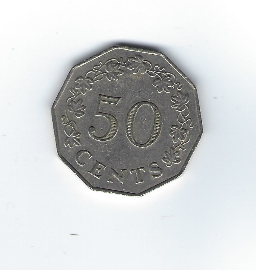  Malta 50 Cents 1972   