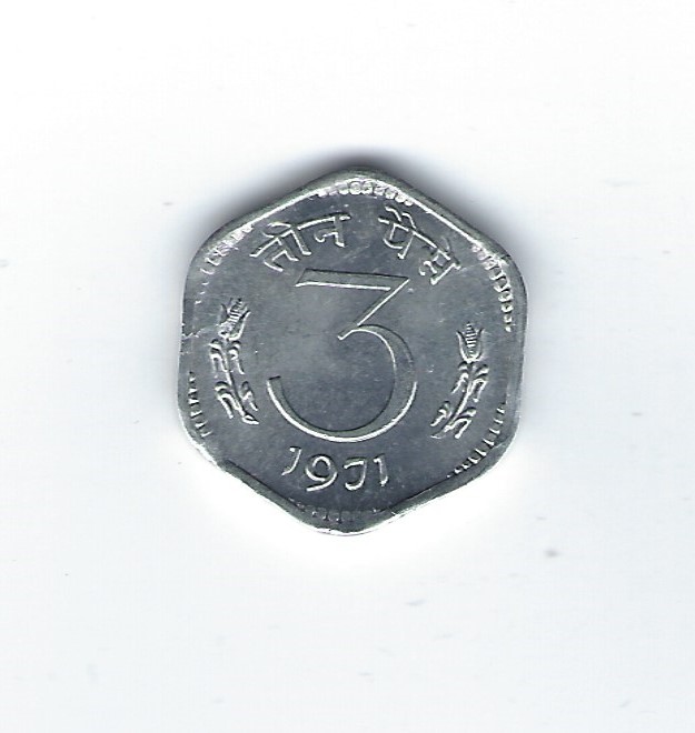  Indien 3 Paise 1971   